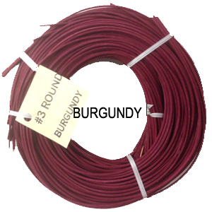 #3 round reed, Burgundy, 1/4 lb coil