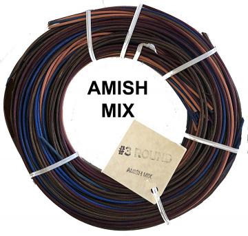 #3 round reed, Amish Mix, 1/4 lb coil