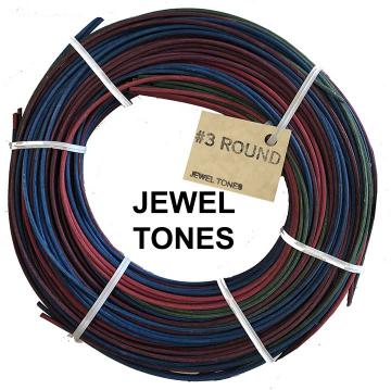 #3 round reed, Jewel Tones, 1/4 lb coil
